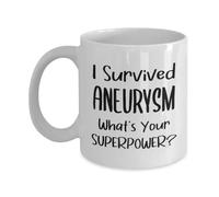 J'Ai Survécu À Un Anévrisme Mug À Café Pratiques Mug Céramique Tasse Pour Espresso Cacao Cuisine 330Ml