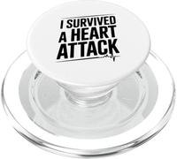 J'Ai survécu à Une Crise Cardiaque Warrior Heartbeat PopSockets PopGrip pour MagSafe