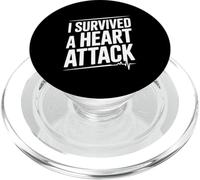J'Ai survécu à Une Crise Cardiaque Warrior Heartbeat PopSockets PopGrip pour MagSafe
