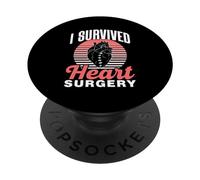 J'Ai Survécu À Une Opération du Cœur Chirurgie Cardiaque PopSockets PopGrip Adhésif
