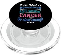 J'Ai survécu au Cancer de si près | Sensibilisation au Cancer de la thyroïde PopSockets PopGrip pour MagSafe