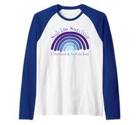 J'Ai survécu au Suicide, Alors Pouvez-Vous prévenir Le Suicide Rainbow Manche Raglan