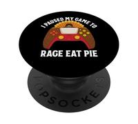 J'Ai Suspendu ma Partie pour Rage Eat Pie Gamer Thanksgiving PopSockets PopGrip Adhésif