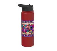 J'ai suspendu ma partie pour These Cookies Funny Elf Ugly Christmas Stainless Steel Insulated Water Bottle