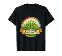 J'Ai touché Grass Today, mème Amusant pour Les Joueurs, Rainbow T-Shirt