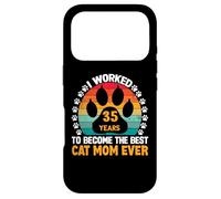 J'Ai travaillé 35 Ans pour être la Meilleure Maman Chat ! Maman Chat de 35 Ans Coque pour iPhone 17 Pro