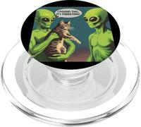 J'Ai trouvé ça, C'est Un Chat drôle et Vibrant Alien PopSockets PopGrip pour MagSafe