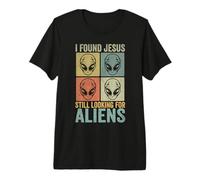 J'Ai trouvé Jésus Toujours à la Recherche d'Aliens Retro Vintage T-Shirt Haut de Gamme