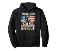 J'Ai trouvé Jésus Toujours à la Recherche du Drapeau américain rétro Bigfoot Sweat à Capuche