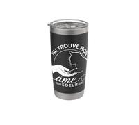 J'ai Trouvé Mon Âme Sœur - Amour Félin Chat Gobelet isotherme en acier inoxydable double paroi