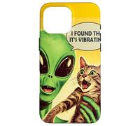 J'Ai trouvé Que c'était Un Chat Extraterrestre Vibrant Coque pour iPhone 16 Pro Max