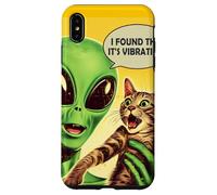 J'Ai trouvé Que c'était Un Chat Extraterrestre Vibrant Coque pour iPhone XS Max