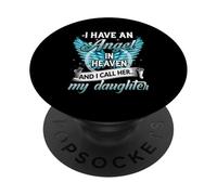 J'ai un ange au paradis, je l'appelle « Mes souvenirs de fille » PopSockets PopGrip Adhésif