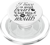 J'Ai Un Bon cœur mais Cette Bouche PopSockets PopGrip pour MagSafe