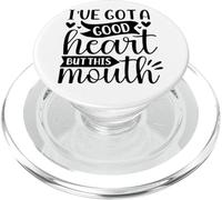 J'Ai Un Bon cœur mais Cette Bouche PopSockets PopGrip pour MagSafe