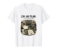 J'Ai Un Plan Il Est Pas Très Bon - Humour Bureau Travail T-Shirt Graphique avec Valeur