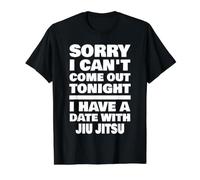 J'Ai Un Rendez-Vous avec Jiu Jitsu en Disant Un Combattant drôle de Jiu Jitsu T-Shirt Graphique avec Valeur, Homme, Noir, XL