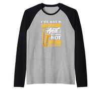 J'Ai Un Saxophone, Je n'ai Pas Peur de l'utiliser. Saxophone Amusant Manche Raglan