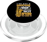 J'Ai Un Saxophone, Je n'ai Pas Peur de l'utiliser. Saxophone Amusant PopSockets PopGrip pour MagSafe