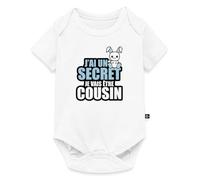 J'ai un secret je vais être cousin Body Manches Courtes Bébé Bio