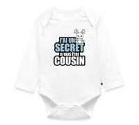J'ai un secret je vais être cousin Body Manches Longues Bébé Bio