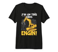 J'Ai Un Très Gros Engin Humour Constructeur Cadeau Chantier T-Shirt Haut de Gamme