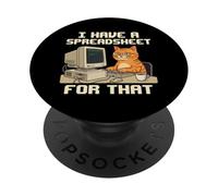 J'Ai Une Feuille de calcul pour ce propriétaire de Chat Comptable PopSockets PopGrip Adhésif