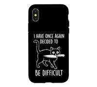 J'Ai Une Fois de Plus décidé d'être Difficile - Fun Attitude Cat Coque pour iPhone X/XS