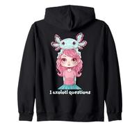 J'ai une question sur Axolotl kawaii : une jolie fille qui aime l'anime Axolotl. Sweat à Capuche