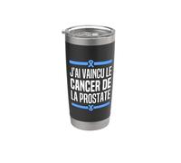 J'ai Vaincu Le Cancer De La Prostate Guérison Prostate Drôle Gobelet isotherme en acier inoxydable double paroi