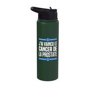 J'ai Vaincu Le Cancer De La Prostate Guérison Prostate Drôle Stainless Steel Insulated Water Bottle