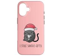 J'Ai volé Les Cadeaux du Père Noël drôle pour Les Amoureux des Chats Coque pour iPhone 16