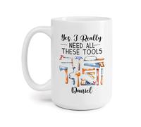 J'Ai Vraiment Besoin De Tous Ces Outils Mug Unique Tasse À Thé Drôle Tasse À Café Idée Cadeau Pour Collègue Pâques Bureau 330Ml