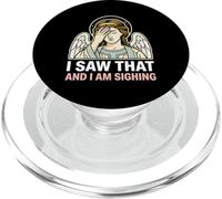 J'Ai vu ça et Je soupire Sarcastic Angel PopSockets PopGrip pour MagSafe