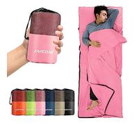 JAICOM Drap de Sac de Couchage, Sac a Viande Couchage, 220x90cm Ultra Leger | Sac de Couchage Adulte, il Convient aux Voyages en Plein air, aux hôtels et aux Chambres à Coucher, Compartiment Oreiller