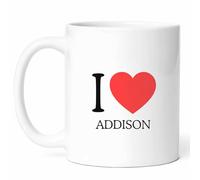 J'Aime Addison Mug À Café Élégantes Tasse Avec Anse Tasse À Café Pour Espresso Cuisine Chocolat Chaud Maison 330Ml