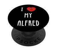 J'aime Alfred Nom Drôle PopSockets PopGrip Adhésif