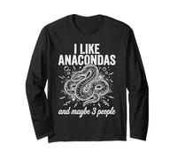 J'aime Anacondas et Peut-être 3 Personnes Herping Zoo Manche Longue