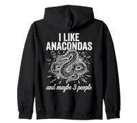 J'aime Anacondas et Peut-être 3 Personnes Herping Zoo Sweat à Capuche