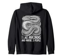 J'aime Anacondas et Peut-être 3 Personnes Python Snake Sweat à Capuche