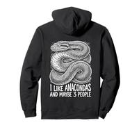 J'aime Anacondas et Peut-être 3 Personnes Python Snake Sweat à Capuche