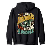 J'aime Anacondas et Peut-être 3 Personnes Retro Snake Sweat à Capuche