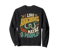 J'aime Anacondas et Peut-être 3 Personnes Retro Snake Sweatshirt