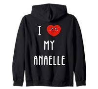 J'aime Anaelle Nom Drôle Sweat à Capuche