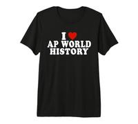 J'aime AP World History Red Heart Funny AP World History T-Shirt Haut de Gamme