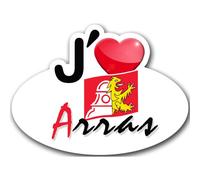 J'aime Arras - 15x11cm - Sticker/Autocollant