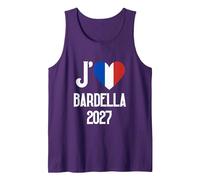 J'aime Bardella 2027 Humour Cadeau National Rassemblement Débardeur, Homme, Violet, XL