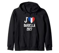 J'Aime Bardella 2027 Humour Cadeau National Rassemblement Sweat à Capuche
