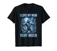 J'aime Beaucoup ma mère Brainrot Alpha Wolf Meme T-Shirt Graphique avec Valeur