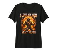 J'aime Beaucoup ma mère Brainrot Alpha Wolf Meme T-Shirt Haut de Gamme